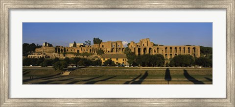 Framed Old ruins of a building, Roman Forum, Rome, Italy Print
