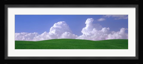 Framed USA, Washington, Palouse, wheat and clouds Print