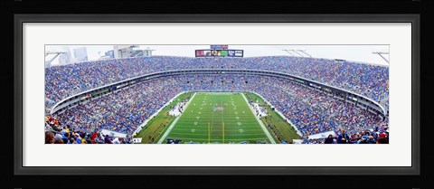 Framed NFL Football, Ericsson Stadium, Charlotte, North Carolina, USA Print