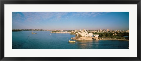 Framed Aerial view of Sydney Opera House Print