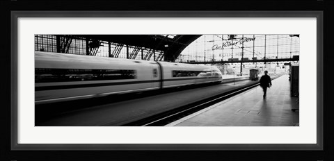 Framed Train leaving a Station, Cologne, Germany Print