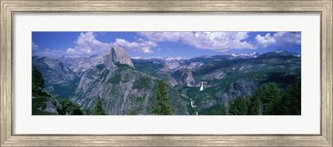 Framed Nevada Fall And Half Dome, Yosemite National Park, California Print