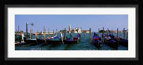 Framed Church of San Giorgio Maggiore and Gondolas Venice Italy Print