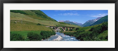 Framed Railway Bridge Switzerland Print