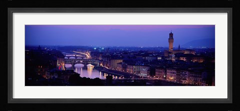 Framed Arno River Florence Italy Print