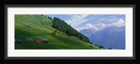 Framed Steam Train near Brienz Switzerland Print
