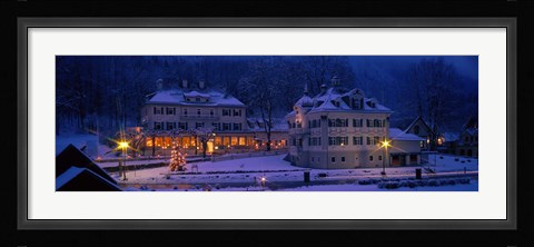 Framed Christmas Lights, Hohen-Schwangau, Germany Print