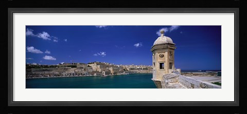 Framed Harbor at Valletta Malta Print
