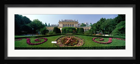 Framed Flower Clock, Stadtpark, Vienna, Austria Print