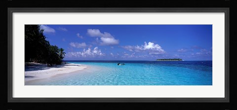 Framed Tropical Beach Ihru Maldives Print