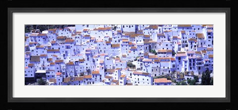 Framed White washed buildings, Casares, Andalucia, Spain Print