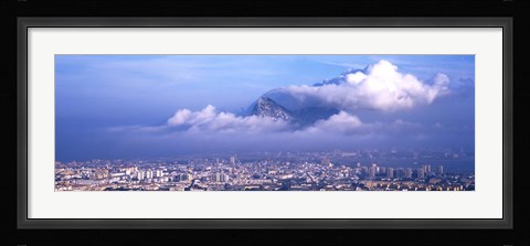 Framed Rock Of Gibraltar, Andalucia, Spain Print