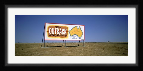 Framed Billboard on a landscape, Outback, Australia Print