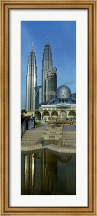 Framed Mosque and Petronas Towers Kuala Lumpur Malaysia Print