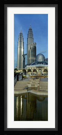 Framed Mosque and Petronas Towers Kuala Lumpur Malaysia Print
