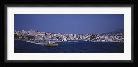 Framed Buildings on the waterfront, Aegina, Saronic Gulf Islands, Greece Print