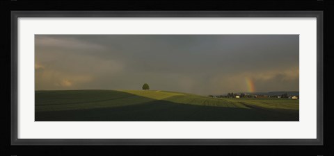 Framed Storm clouds over a field, Canton Of Zurich, Switzerland Print
