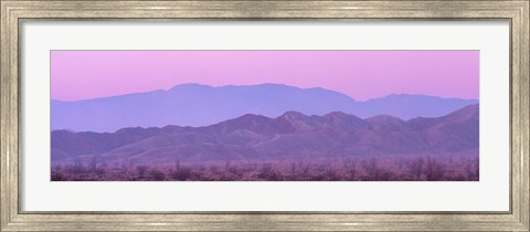 Framed Desert At Sunrise, Anza Borrego California, USA Print