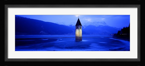Framed Lago Di Resia Church, Tyrol, Italy Print