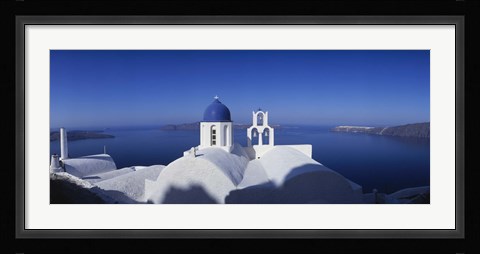 Framed Church Roof, Greece Print