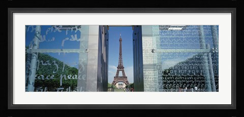 Framed Eiffel Tower through a Window, Paris, France Print