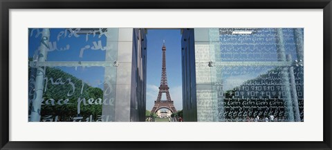 Framed Eiffel Tower through a Window, Paris, France Print