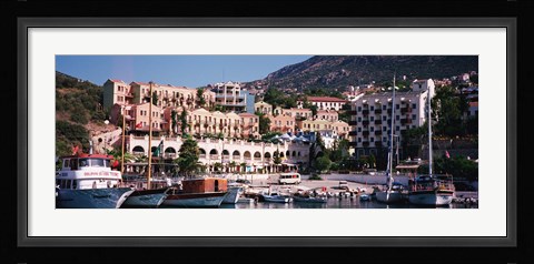 Framed Harbor, Kalkan, Turkey Print
