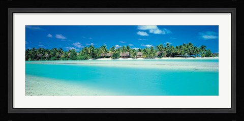 Framed Aitutaki Atoll, Cook Islands, New Zealand Print