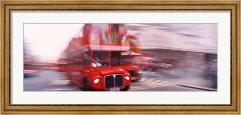 Framed Double Decker Bus, London, England, United Kingdom Print