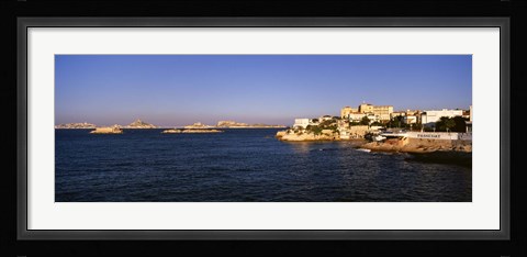 Framed Buildings at the waterfront, Marseille, France Print