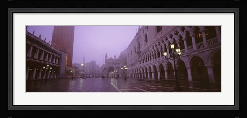 Framed Fog Over Saint Marks Square, Venice, Italy Print
