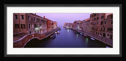 Framed Buildings along a canal, Cannaregio Canal, Venice, Italy Print