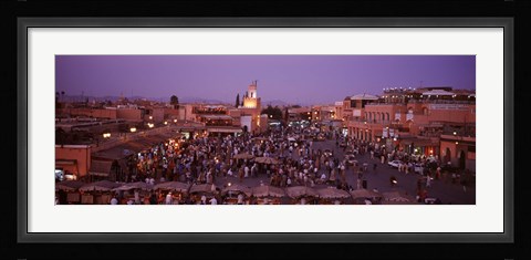 Framed Djemma El Fina, Marrakech, Morocco Print