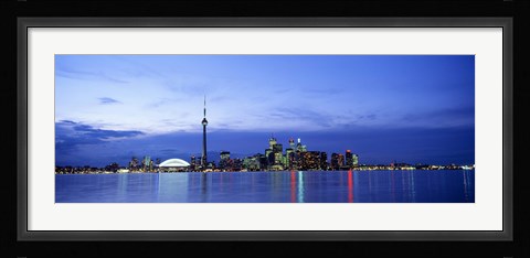Framed Buildings at the waterfront, CN Tower, Toronto, Ontario, Canada Print