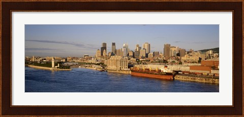 Framed Buildings at the waterfront, Montreal, Quebec, Canada Print