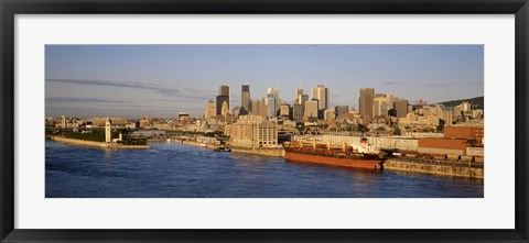 Framed Buildings at the waterfront, Montreal, Quebec, Canada Print
