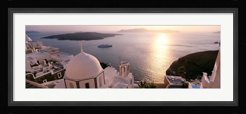Framed View of Santorini, Greece Print