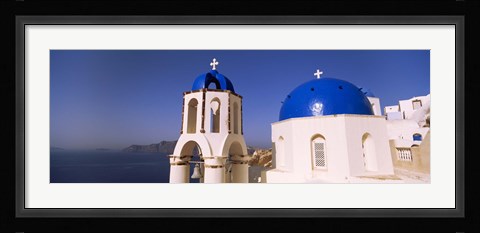 Framed Church with sea in the background, Santorini, Cyclades Islands, Greece Print