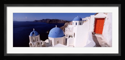 Framed Church in a city, Santorini, Cyclades Islands, Greece Print
