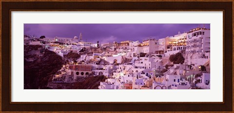 Framed Buildings along the Cliff, Santorini, Greece Print