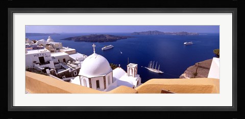 Framed View of the Caldera, Santorini, Cyclades Islands, Greece Print