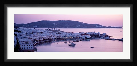 Framed Buildings in a city, Mykonos, Cyclades Islands, Greece Print