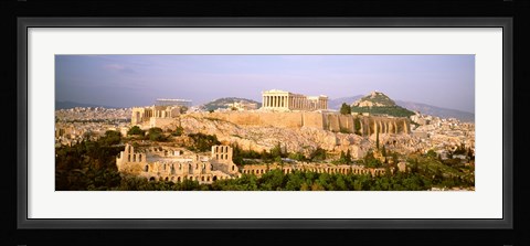 Framed High angle view of buildings in a city, Acropolis, Athens, Greece Print