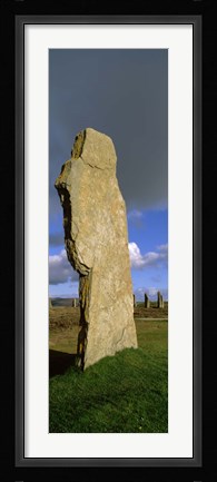 Framed Close up a stone pillar in the Ring Of Brodgar, Orkney Islands, Scotland, United Kingdom Print