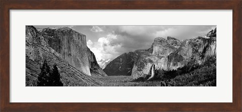 Framed USA, California, Yosemite National Park, Low angle view of rock formations in a landscape Print