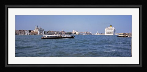 Framed Boats, San Giorgio, Venice, Italy Print