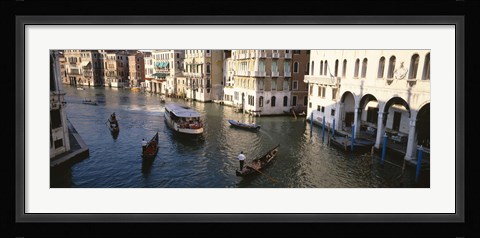 Framed Gondolas in the Canal, Venice, Italy Print