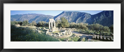 Framed Greece, Delphi, The Tholos, Ruins of the ancient monument Print