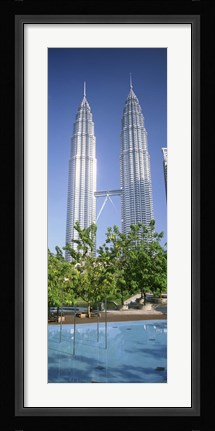 Framed Malaysia, Kuala Lumpur, View of Petronas Twin Towers Print