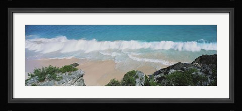 Framed High angle view of waves in the ocean, Atlantic Ocean, Bermuda Print